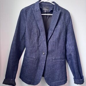 Banana Republic Dark Denim Blazer Size 6 Tall